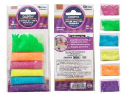 144 Pieces Loose Glitter Powder 5-Piece Neon - Craft Glue & Glitter