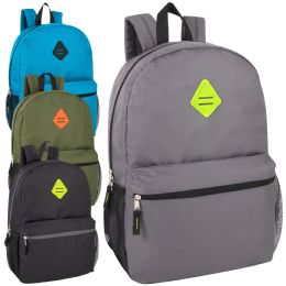 24 of 19 Inch Lash Tab Backpack With Side Mesh Pockets - 4 Colors