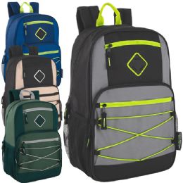 19 Inch Dome Bungee Backpack With Laptop Section - 4 Colors