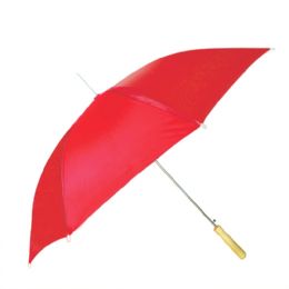 12 of 48" Red Auto Open Wholesale Rain Umbrella