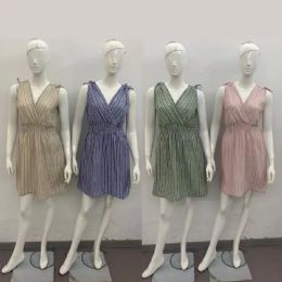 48 Pieces Women's Dress Sleeveless Strip - Womens Sundresses & Fashion