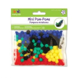 120 pieces Multicraft 200 Count 10mm Assorted Craft Pom Poms - Pom Poms and Feathers