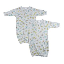 12 of Bunny Print Infant Gowns Pack Of 2 Newborn