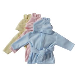 24 of Fleece Robe Pastel With Rabbit Ears Hoodie Blue
