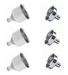 10 of Stainless Steel Funnels for Essential Oils 3 Tall 3 Short