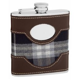 6 of Hip Flask Holders with Faux Leather Accents