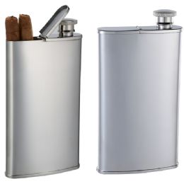 6 of Cigar Case and Drinking Flask Combo Gift Boxed Personalized