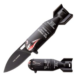 3 of Tac-Force Spring Assisted Knife - Torpedo Art Knife in Black