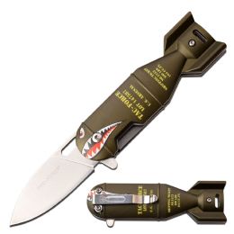 3 of Tac-Force Spring Assisted Knife - Torpedo Art Knife in Green