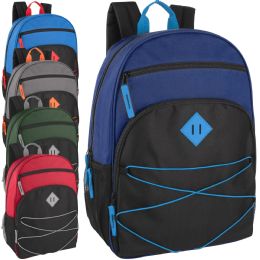 17-Inch Multi Pocket Bungee Backpack - 5 Colors