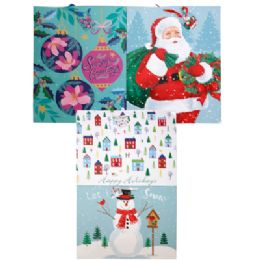 36 pieces Gift Bag Giant Christmas 4 Asst Horiz & Vert Upc Label - Gift Bags Christmas