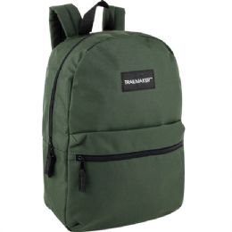 24 Pieces 17-Inch Trailmaker Classic Backpack Green - Backpacks 17"