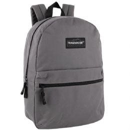 24 Pieces 17-Inch Trailmaker Classic Backpack Grey - Backpacks 17"
