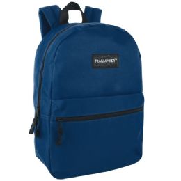 24 Pieces 17-Inch Trailmaker Classic Backpack Navy - Backpacks 17"