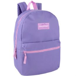 24 Pieces 17-Inch Trailmaker Classic Backpack Purple - Backpacks 17"