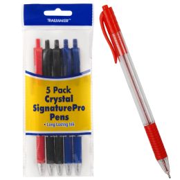 100 Pieces Bulk 5-Pack Crystal Signature Pro Pen - 5 Pack - Pens