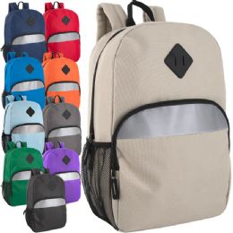 24 Pieces 17-Inch Safety Reflective Backpack With Side Pocket - Backpacks 18" or Larger