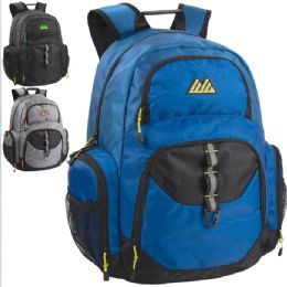 24 of 19-Inch Mountain Edge Multi Pocket Daisy Chain Backpack W Laptop Sleeve - 3 Colors