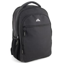 24 of 18-Inch Rubberized Soft Touch Backpack W Laptop Sleeve - Black