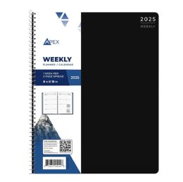 24 Wholesale 2025 Spiral Weekly Planner 8x10"