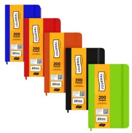 36 Pieces Leatherette Journal 5inchx7inch 100 Sheets - Assorted Colors - Notebooks