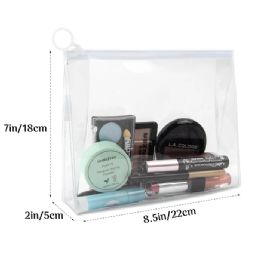 100 of Clear Toiletry Zippered Pouch