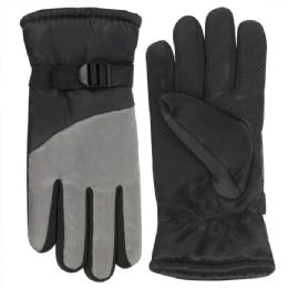 50 of Adult Winter Color Block Gloves - Silver