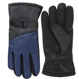 50 of Adult Winter Color Block Gloves - Blue