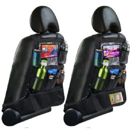 12 Pieces Back Seat Organizer 2-Pack - Black - Auto Accessories