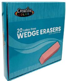 480 Pieces Pink Wedge Erasers - Erasers