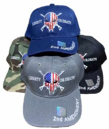 12 of 2nd Amendment Liberty Or Death Baseball Cap Hat Assorted Colors
