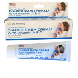 24 Wholesale Drs. Pharmacy 1.75oz Maximum Strength Diaper Rash Cream With Vitamin A & D