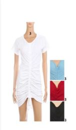 12 of Ladies Short Dress Solid Colors