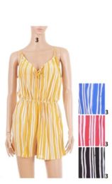 12 of Ladies Striped Romper
