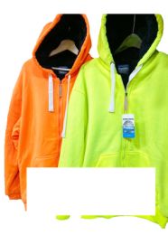 6 of Men?s Fur Lined Neon Hoodies