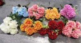 12 of Hydrangea Bouquet Color Assorted Mini 12pcs