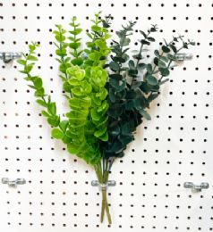12 of Plastic Imitation Leaves 12pc Pack Assorted