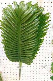 12 of Plastic Imitation Green Leaves Monstera 12pc Pack