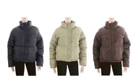 12 of Assorted Puffer Winter Jacket Earth Colors