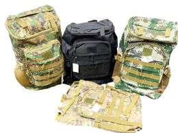 6 of Assorted Camo Backpack