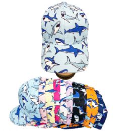 12 of Kids Shark Baseball Hat Assorted 12pc Pack