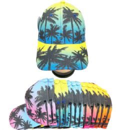 12 Packs Kids Palm Tree Baseball Hat Assorted 12pc Pack - Sun Hats