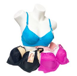 12 of Lady Push-Up Bras 12pc Pack Assorted Sizes