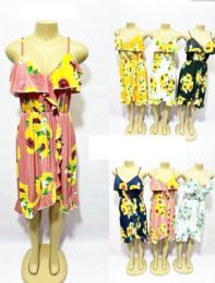 Ladies Short Sunflower Dress