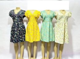 Ladies Flutter Sleeve Short Dress