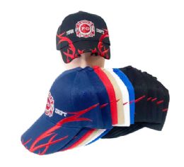 12 Packs Fire Department Hats 12pc Pack - Baseball Caps & Snap Backs