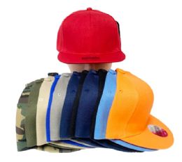 Plain FlaT-Bill Hats 12pc Pack