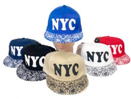 12 Packs NYC Summer Flat-bill Hats 12pc Pack - Baseball Caps & Snap Backs