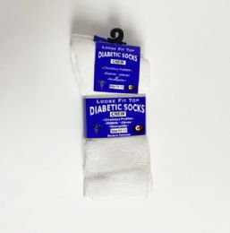 Diabetic White Crew Socks 10-13 12pc Pack