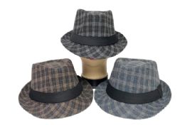 12 Packs Winter Fedora Hats 12pc Pack - Winter Sets Scarves , Hats & Gloves